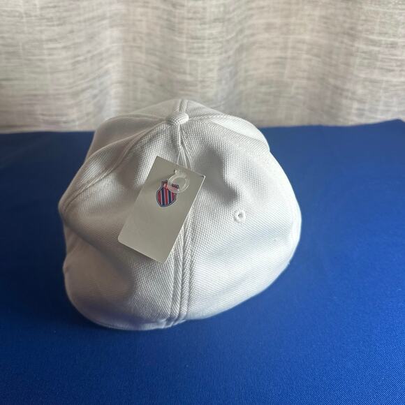 K-Swiss Hat Spell Out Script Logo Strap White Golf Beach Vacation Baseball Cap - Picture 3 of 5